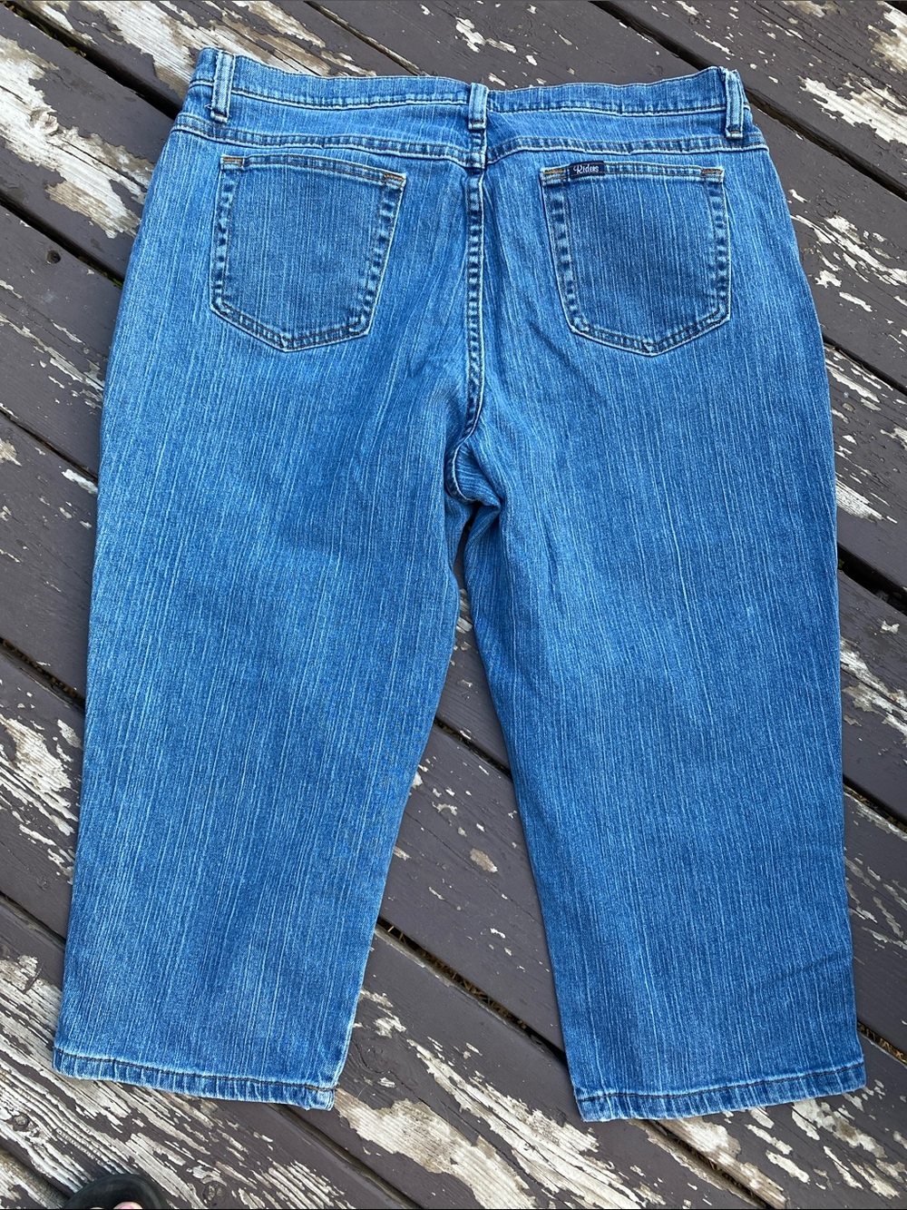 Women's Blue Denim Capris - Classic Casual Fit size 18 M - Picture 4 of 7
